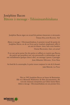 Bâtons à message - Couverture arrière