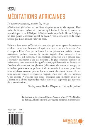 Méditations africaines - Couverture arrière