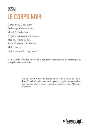 Le corps noir - Couverture arrière