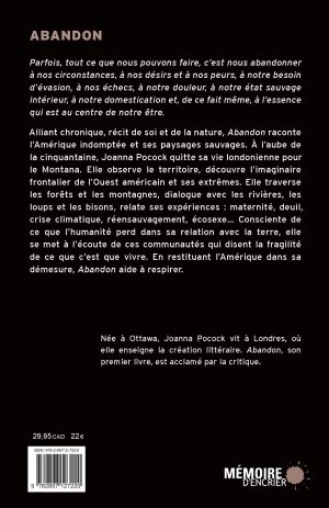 Abandon - Couverture arrière