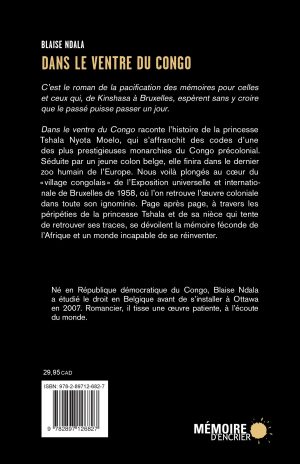 Dans le ventre du Congo - Couverture arrière