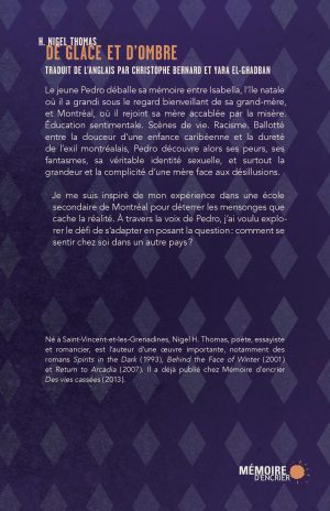 De glace et d'ombre - Couverture arrière