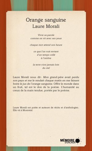 Orange sanguine - Couverture arrière