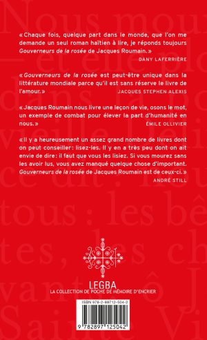 Gouverneurs de la rosée (format poche) - Couverture arrière