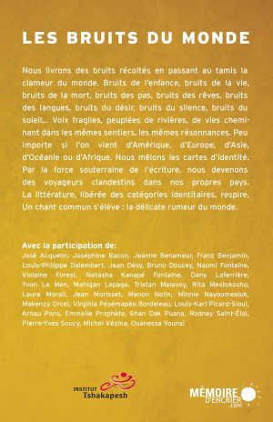 Les bruits du monde - Couverture arrière