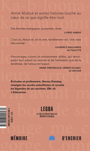 Annie Muktuk et autres histoires (format poche) - Back cover