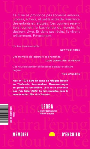 Le K ne se prononce pas - Back cover